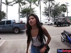 Rough sex with petite Thai amateur teen girlfriend cutie